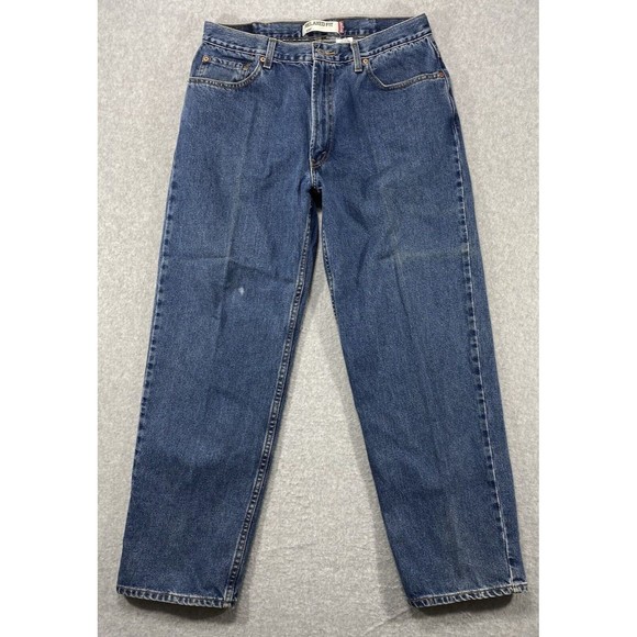 Levis Strauss 550 Jeans Mens 34x30 Distressed Paint‎ Baggy Relaxed Fit Denim - Picture 1 of 15